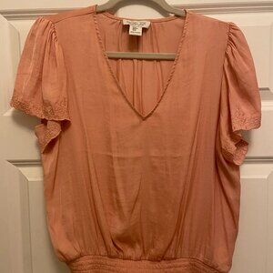 Rachel Zoe Peach Blouse Size Medium
